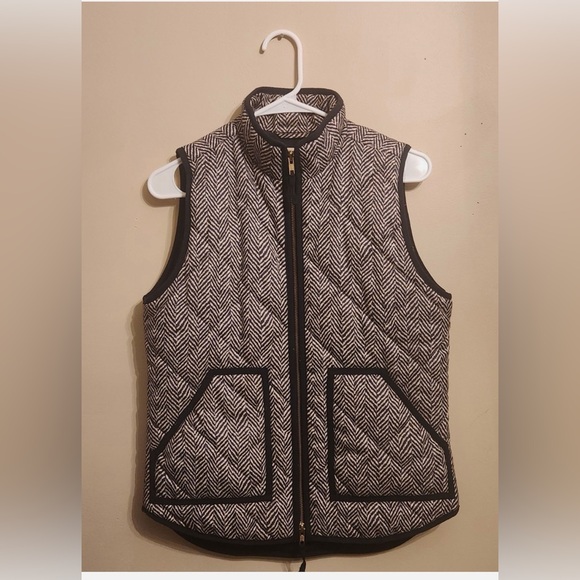 J. Crew Jackets & Blazers - J. Crew Black and White Herringbone Vest